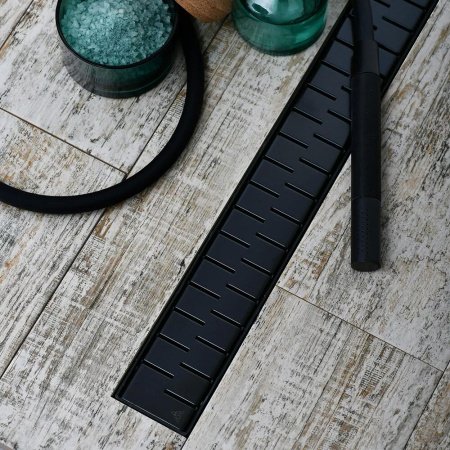 Душевой лоток 95см Veconi Medium V950MB решетка черный матовый