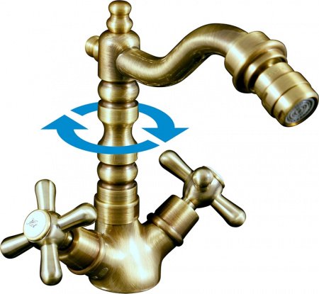 Смеситель для биде Rav Slezak Morava retro MK120.5/9 Хром