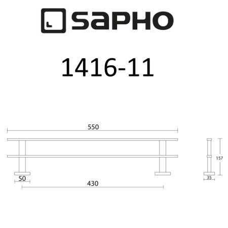 Полотенцедержатель Sapho APOLLO 1416-11 хром