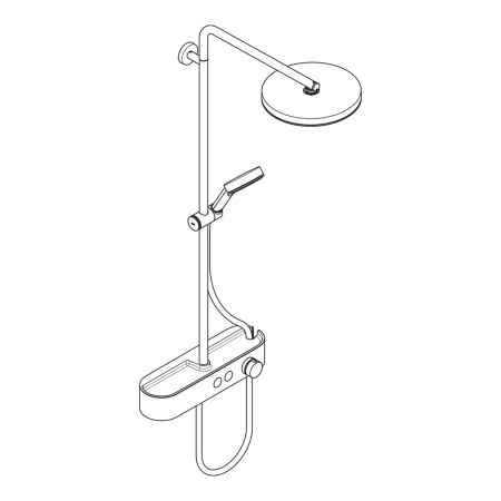 Душевая стойка Hansgrohe Pulsify S Showerpipe 260 1jet EcoSmart 24221000 хром