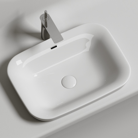 Раковина встраиваемая сверху 58см Ceramica Nova Element CN6041 белый