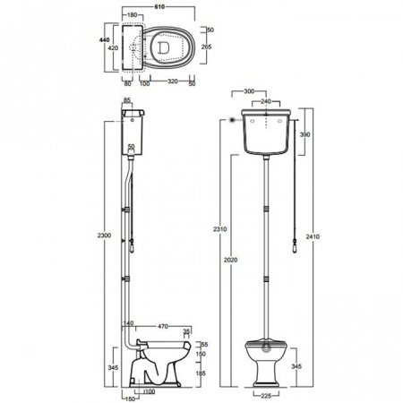 Унитаз компакт Simas Arcade AR811 с высоким бачком