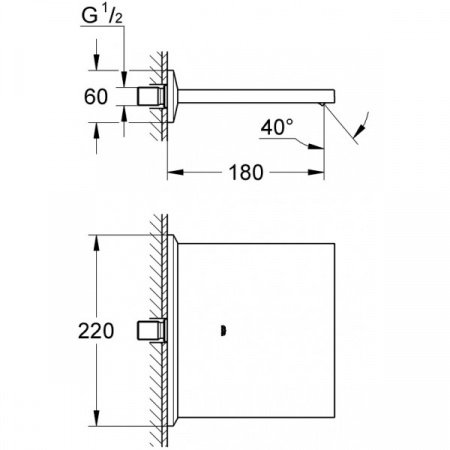 Излив для ванны с душем Grohe Allure Brilliant 13319AL0 темный графит матовый