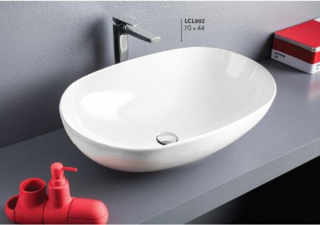 Раковина накладная 70см ArtCeram La Ciotola LCL002 белый