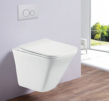 Унитаз подвесной Esbano LUCHENA-C белый, с сиденьем микролифт