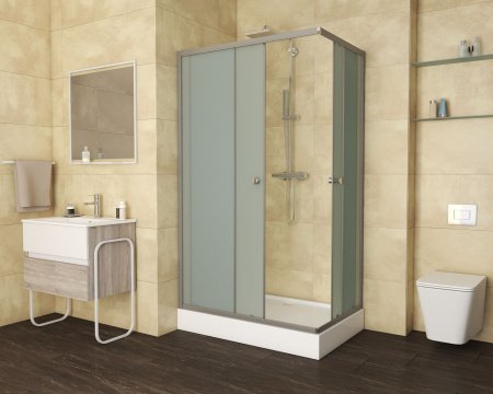 Душевой угол Niagara NG- 012-14Q 120x80x195 профиль хром матовый, стекло матовое