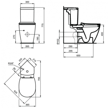 Бачок для унитаза Ideal Standard Connect Space E120201