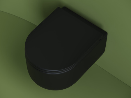 Унитаз подвесной безободковый Ceramica Nova Ulma CN4006MB черный матовый