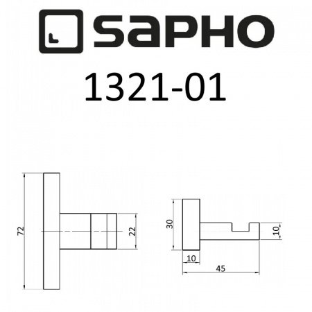 Крючок Sapho OLYMP 1321-01 хром