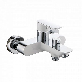 Смеситель для ванны с душем IDDIS Cloud CLOSB02i02WA хром глянцевый/белый