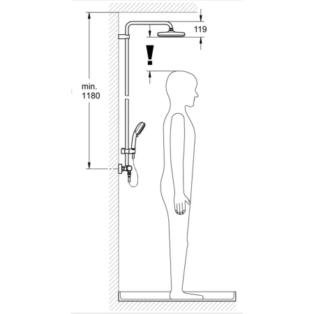 Душевая стойка Grohe Tempesta System 250 Cube 26689001 хром