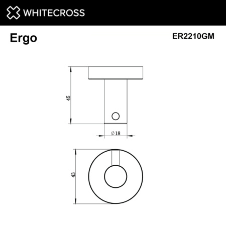 Крючок WHITECROSS Ergo ER2210GM (оружейная сталь)