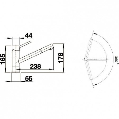 Смеситель для кухни Blanco Kano 525033 кофе
