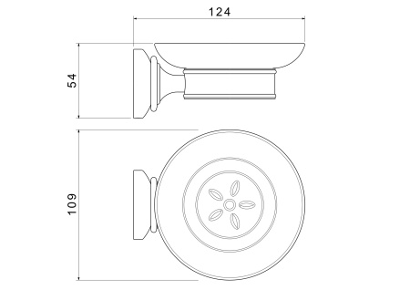 Мыльница Aquatek Классик AQ4503MB черный матовый