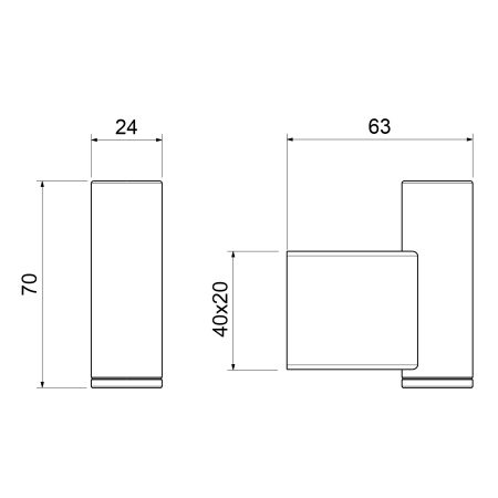 Крючок Timo Luiro 18511/03 черный матовый