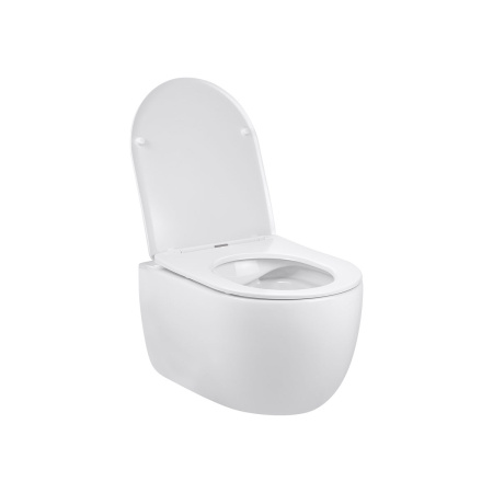 Унитаз подвесной безободковый Vincea Evo VT1-34S белый, с сиденьем микролифт