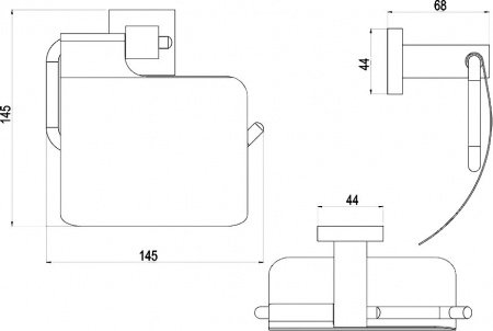Держатель туалетной бумаги Timo Selene 10042/00 с крышкой Хром
