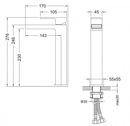 Смеситель для раковины Timo Selene 2111/00F хром