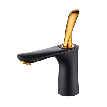 Смеситель для раковины D&K Venice DA1032159, черный/золото