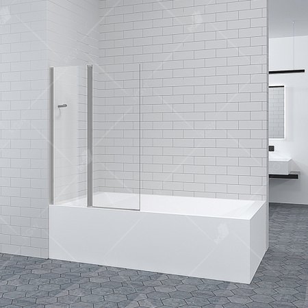 Шторка на ванну RGW Screens SC-11 100x140 профиль Хром стекло прозрачное