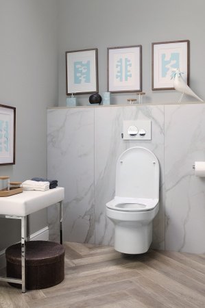 Кнопка смыва Jacob Delafon E20859-CP-MWH хром/белый матовый