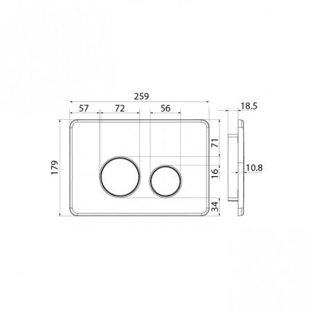 Кнопка смыва для унитаза IDDIS Unisteel UNS10S0i77 нержавеющая сталь