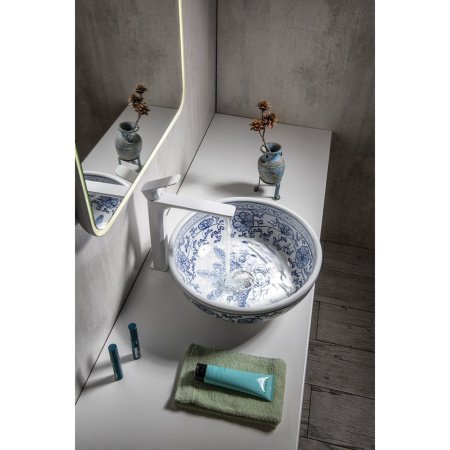 Раковина накладная 42см SAPHO PRIORI PI012 синий