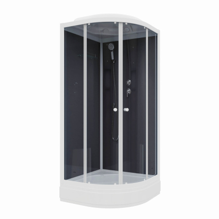 Душевая кабина Parly Classic CM86 85x85x215 профиль белый, стекло тонированное