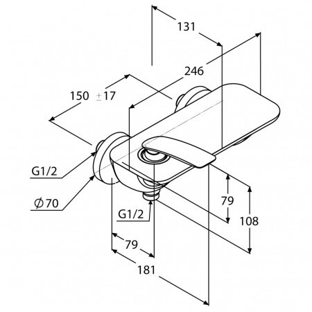 Смеситель для душа Kludi Balance 527109175 хром/белый