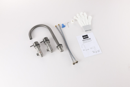 Смеситель ABBER Wasser Kreis 316 AF8108BGG-M для раковины, оружейная сталь брашированная