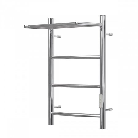 Полотенцесушитель электрический Point Афина PN04846P П3 400x600 с полкой, диммер справа, хром