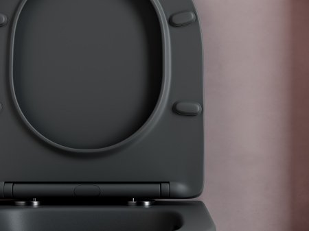 Унитаз подвесной безободковый Ceramica Nova Balearica CN6000MDH антрацит матовый