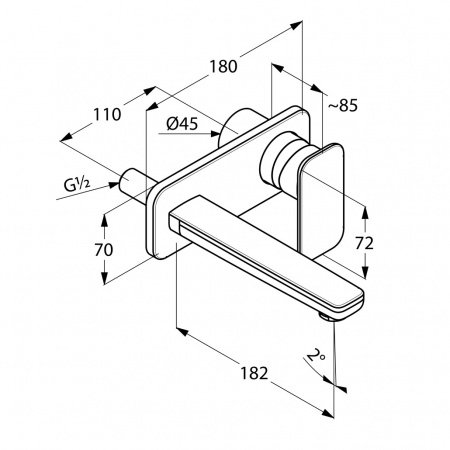 Смеситель для раковины Kludi E2 492440575 хром
