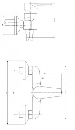 Смеситель для душа Cersanit VERO 63062 хром