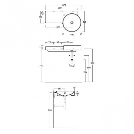 Раковина Simas Flow FL 05 Белая