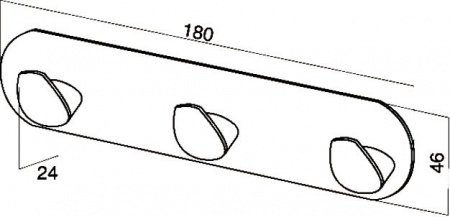 Крючок для полотенец AM PM Inspire A5035764 Хром