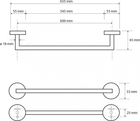 Держатели для полотенец Bemeta Dark 104204040 Чёрный