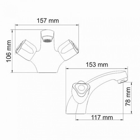 Смеситель для раковины WasserKraft Amper 2903 хром