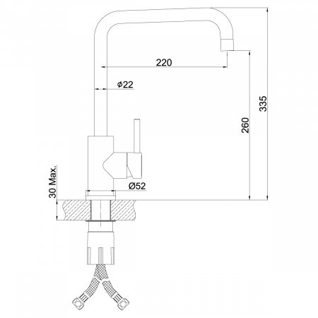 Смеситель для кухни Lemark Expert LM5077S матовый
