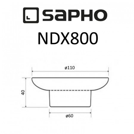 Мыльница Sapho X-ROUND NDX800 белый