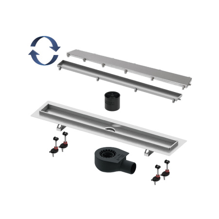 Душевой лоток 80см TECE Linus 15103089 (комлект с опорами, сифоном и вставкой под плитку)