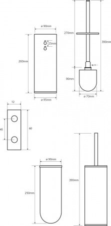 Ершик для унитаза Bemeta Omega 102313067 Хром
