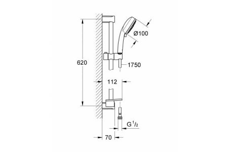 Душевой гарнитур Grohe Tempesta New Cosmopolitan 27576002 хром