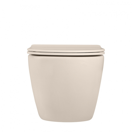 Унитаз ABBER Bequem AC1101MBE подвесной  бежевый матовый, безободковый