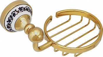 Мыльница Fixsen Bogema Gold FX-78509G Золото Белый