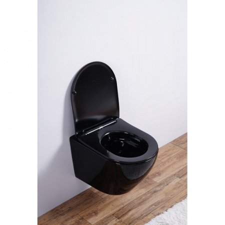 Унитаз подвесной Esbano AZALEA черный, с сиденьем микролифт