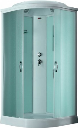 Душевая кабина Timo Eco TE-0701 P 100x100x215 профиль белый, стекло рифленое