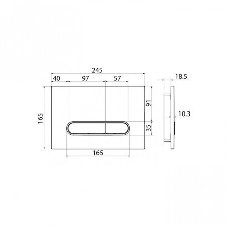 Кнопка смыва для унитаза IDDIS Unifix UNI70M0i77 хром матовый