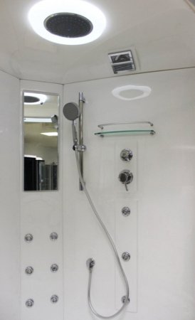 Душевая кабина Timo Lux Т-7735 F 135x135x220 профиль хром глянцевый, стекло рифленое