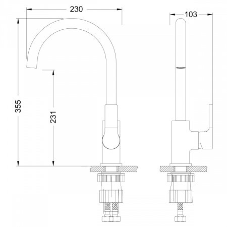 Смеситель для кухни Lemark Aura LM0605C хром
